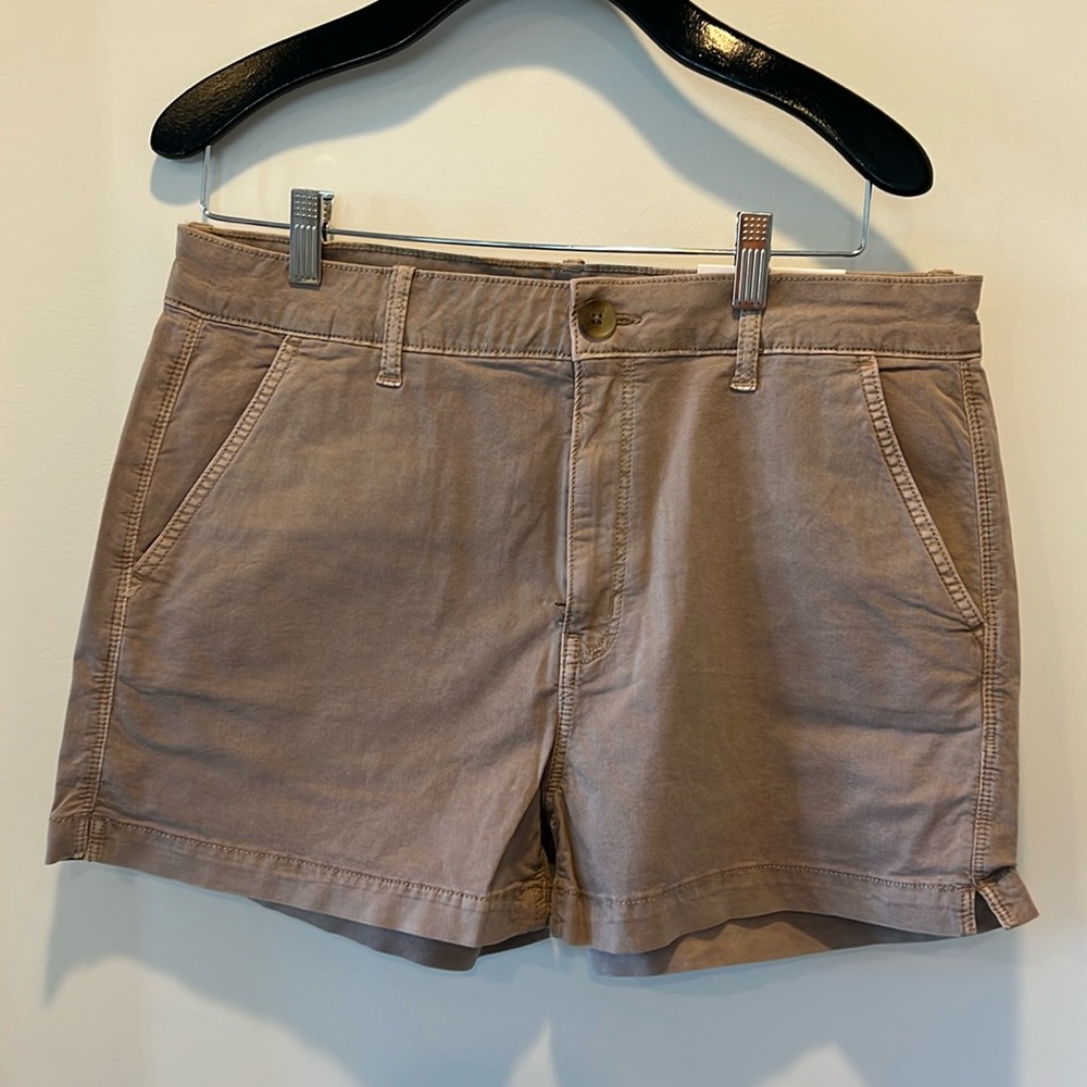 Khaki Hi-Rise Shorts